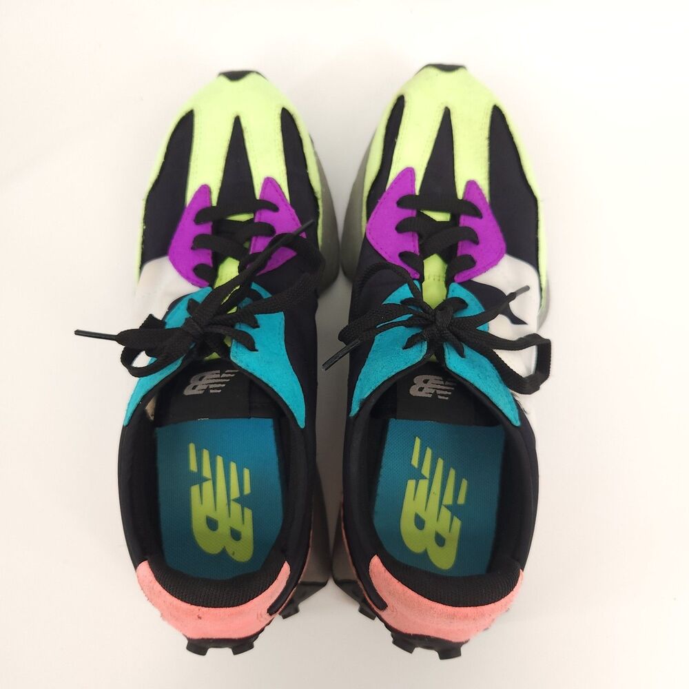 New Balance 327 Shoes Men Size 10 Black Multi Color Suede Nylon Sneakers MS327EA - Picture 7 of 9